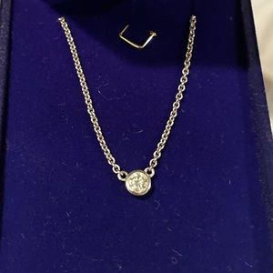 Diamond Solitaire Bezel Necklace